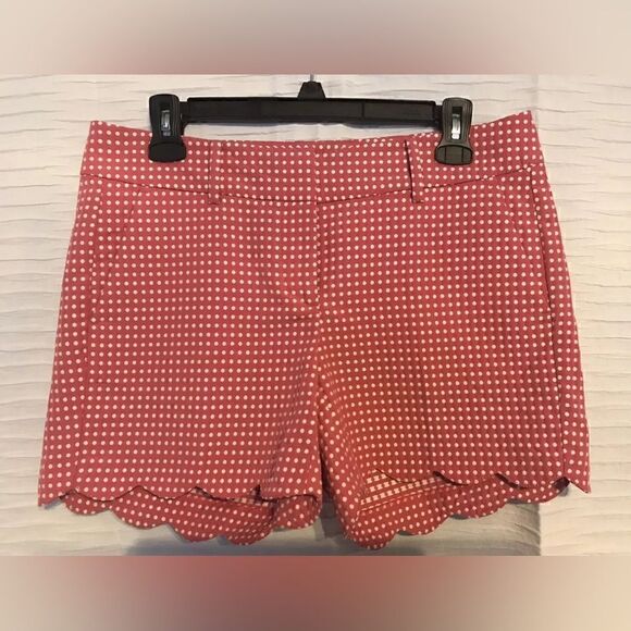 Ann Taylor Signature Polka Dot Pink & White Scalloped Shorts - 2 - Picture 5 of 6